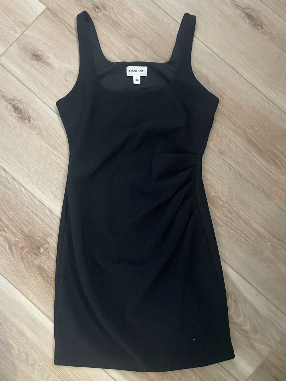 Open Edit Black Mini Sheath Dress